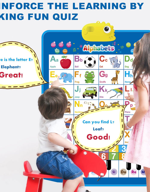 Load image into Gallery viewer, Electronic Alphabet Wall Chart, Alphabet and Numbers Learning Toddler Toys for 2 Year Olds, Educational Toys for 2 3 4 5 Year Olds Boys and Girls, ABC Learning Toys 2-4 with Dinosaur Pronunciat
