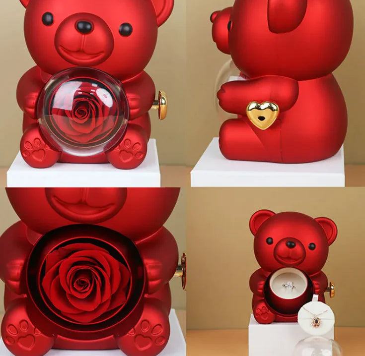 beauty and the beast rose jewelry box