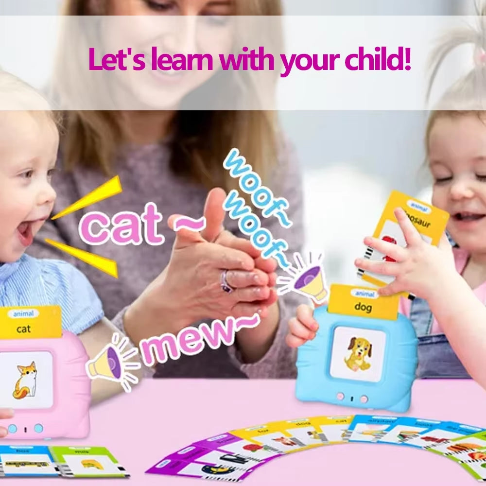 Early Education Flash Card Learning Toys Talking Flashcards for Kids Preschool English Electronic Audio Book Machine Gift